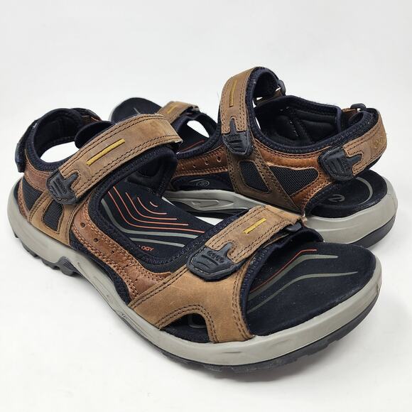 ECCO Offroad Hiking Sandal Men 12 Brown Nubuck Leather Comfort Shoes 06956456401 main image 11
